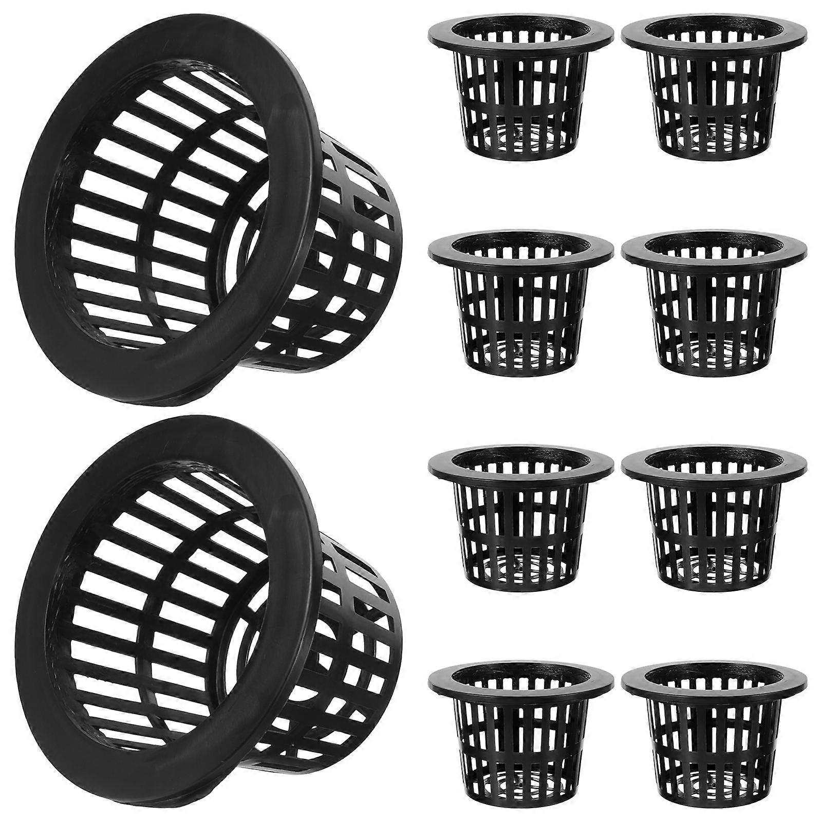 10pcs Hydroponic Net Pots, Plastic Mesh Planting Baskets for Orchids, Aquatic Plants & Vegetables, Suitable for Hydroponic Gardens, Balconies, and