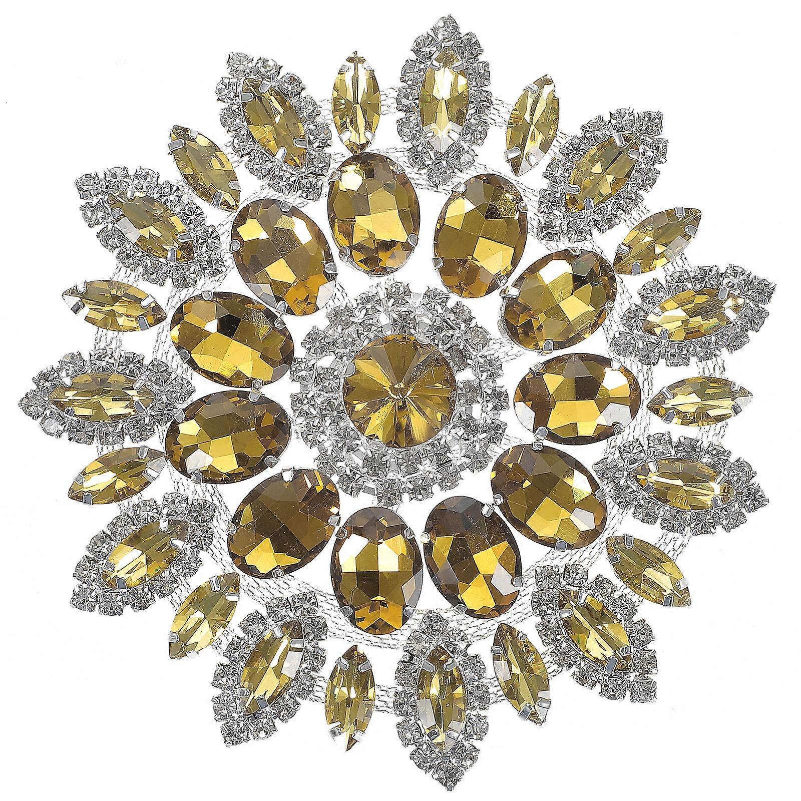 Rhinestone Clothing Applique Patch Diy Brooch Decor Creative Shape Garment Accessory Silver 1Set