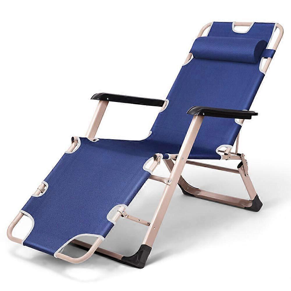 Folding Deck Chair Outdoor 3-Way Adjustable With Cushion Foldable Lounge Beach Chaise Longue
