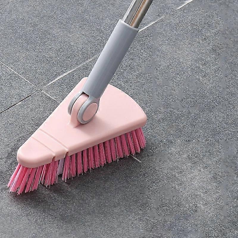 Triangular Floor Brush Long Handle Stiff Bristle Corner Crevice Brush