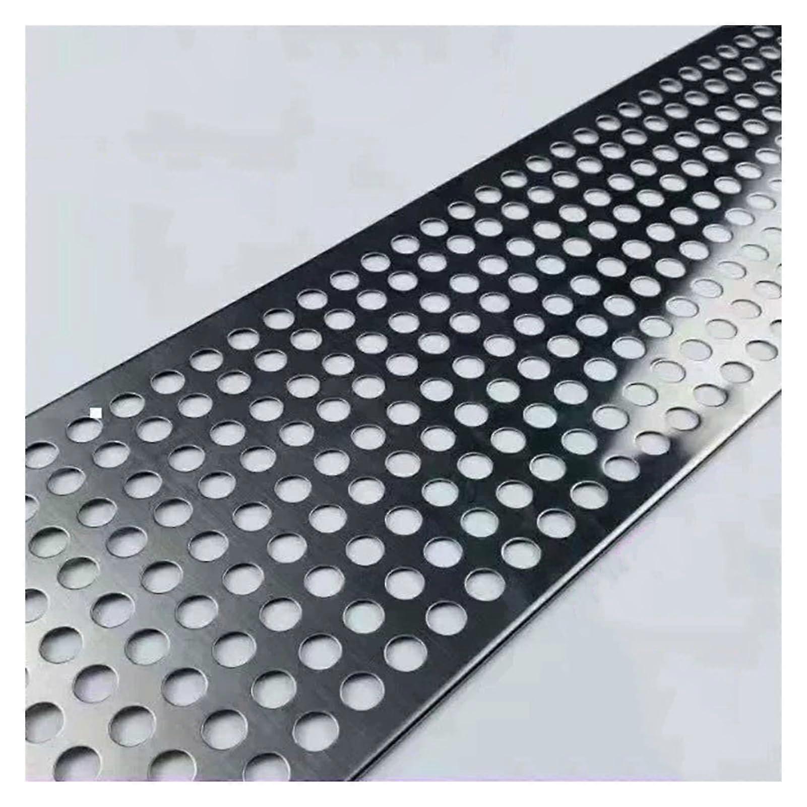 Stainless Steel Perforated Sheet 304, 10mm Holes, 0.6mm Thick, Multifunctional Safety Net for Railings, 20in x 3ft
