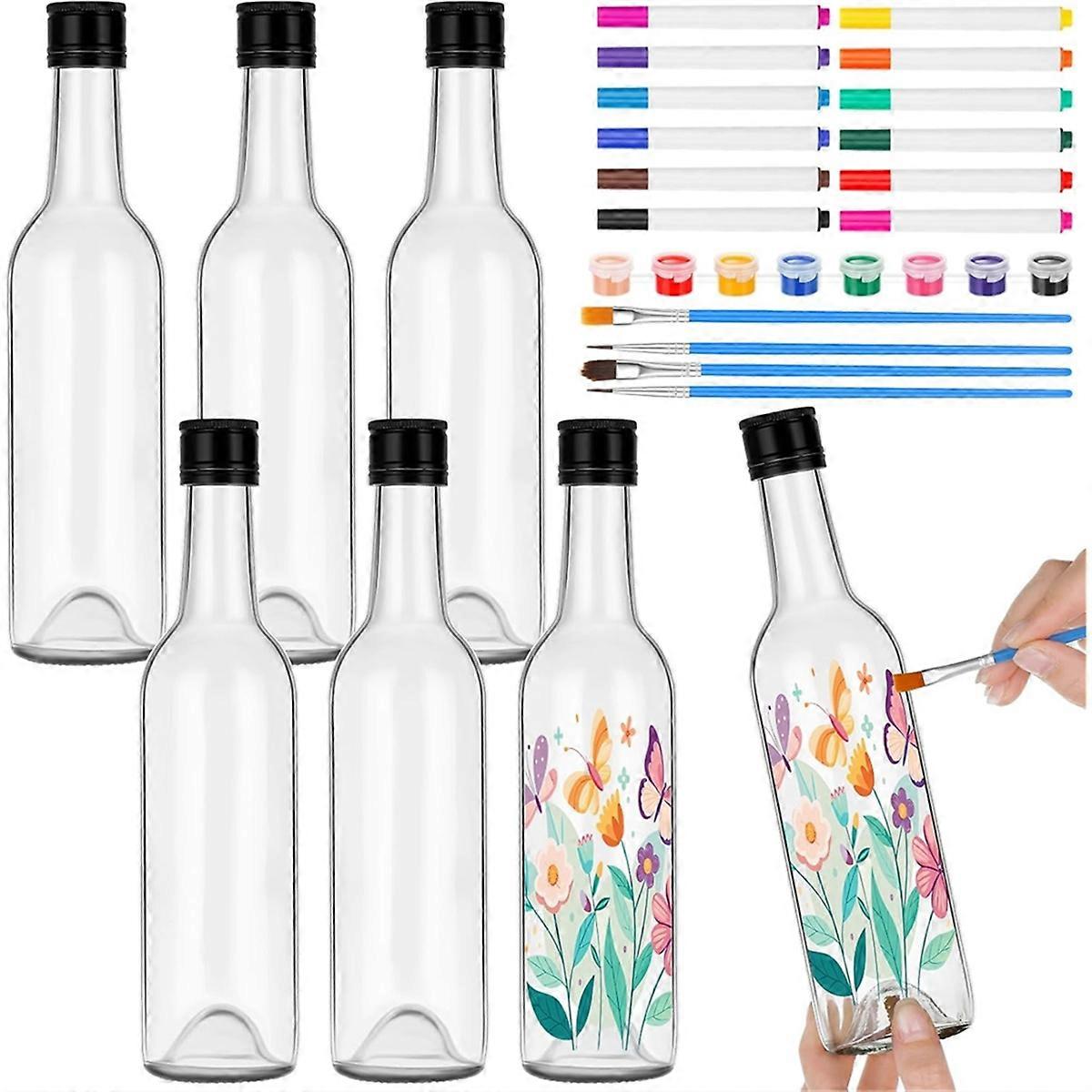 6 Sets Paint Your Own Wine Bottle Set