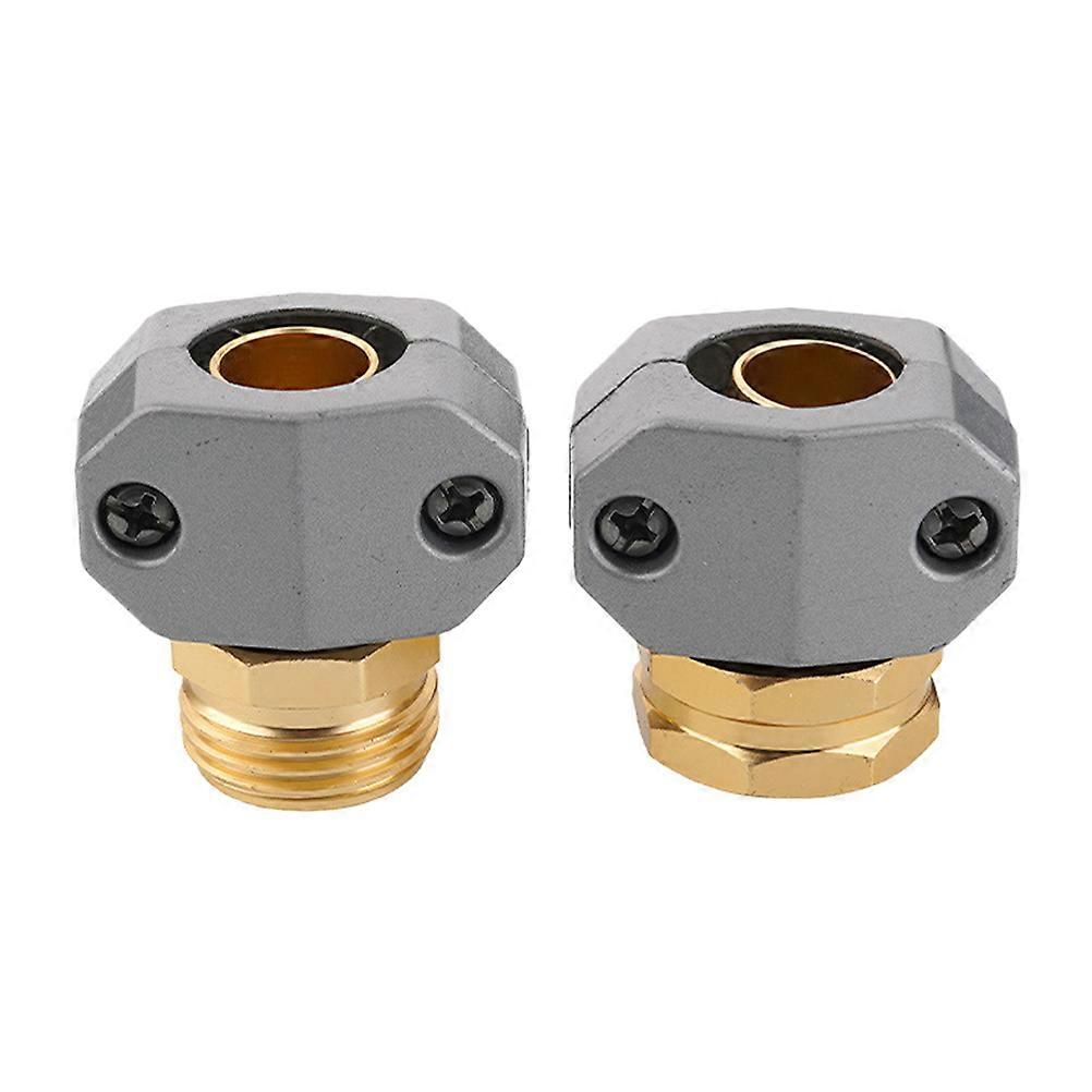 Hose Accessories Water Hose Fittings Heavy-Duty Design Hose End Replacement Aluminum Withstand High Pressure 1 Set