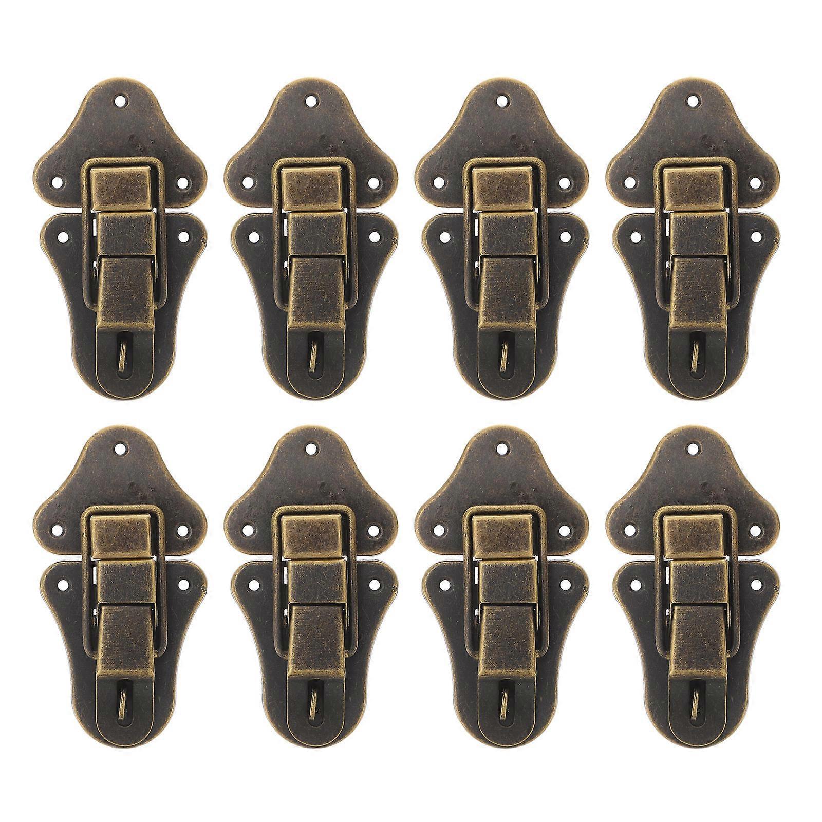 Retro Hasp Latch Metal Latches Hardware Suitcase Toolbox Decorative 8Pcs
