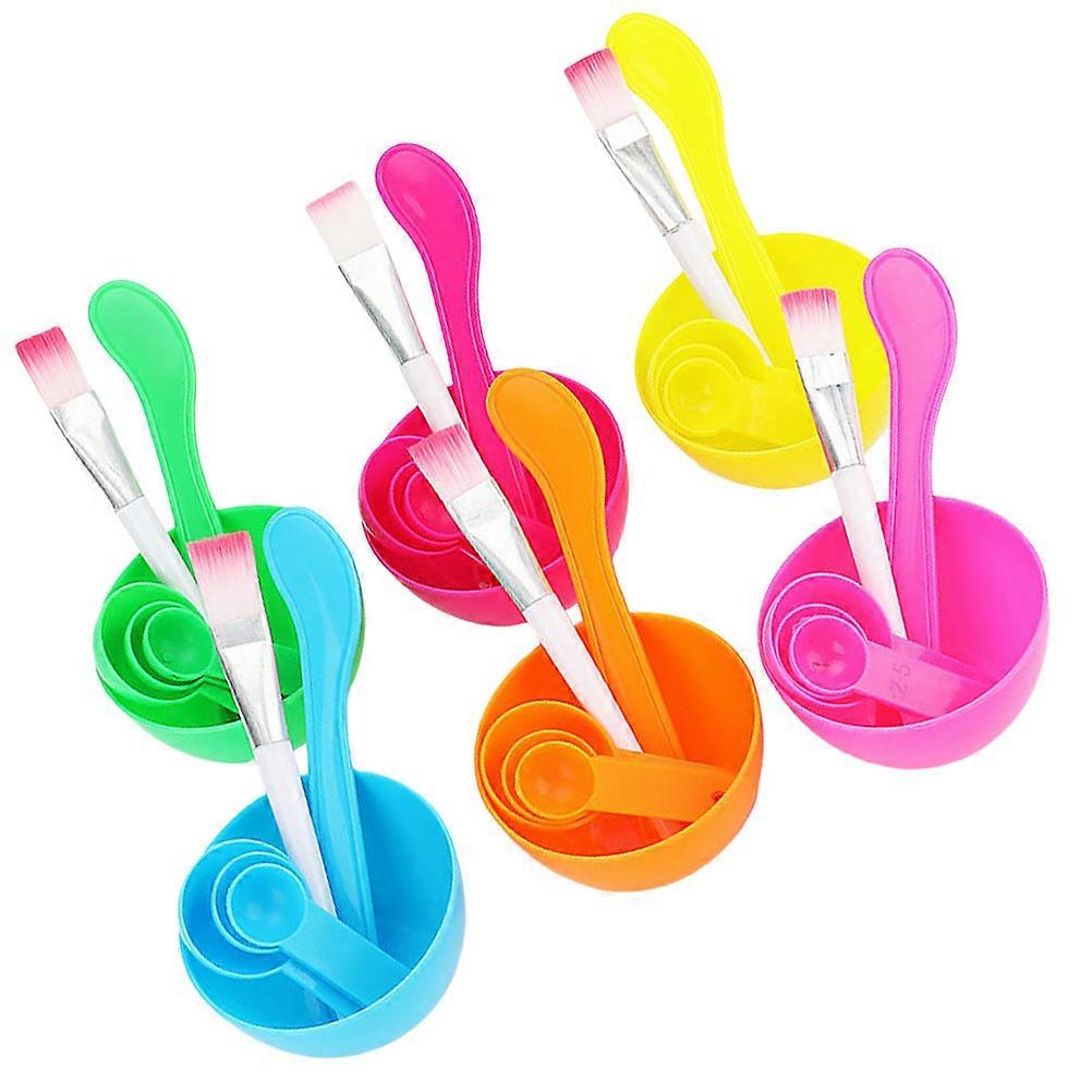 Face Mask Applicator And Dish Face Mask Mixing Bowls For Travel Assorted Color 3.1×3.1×2in Mixing Masks 6Pcs