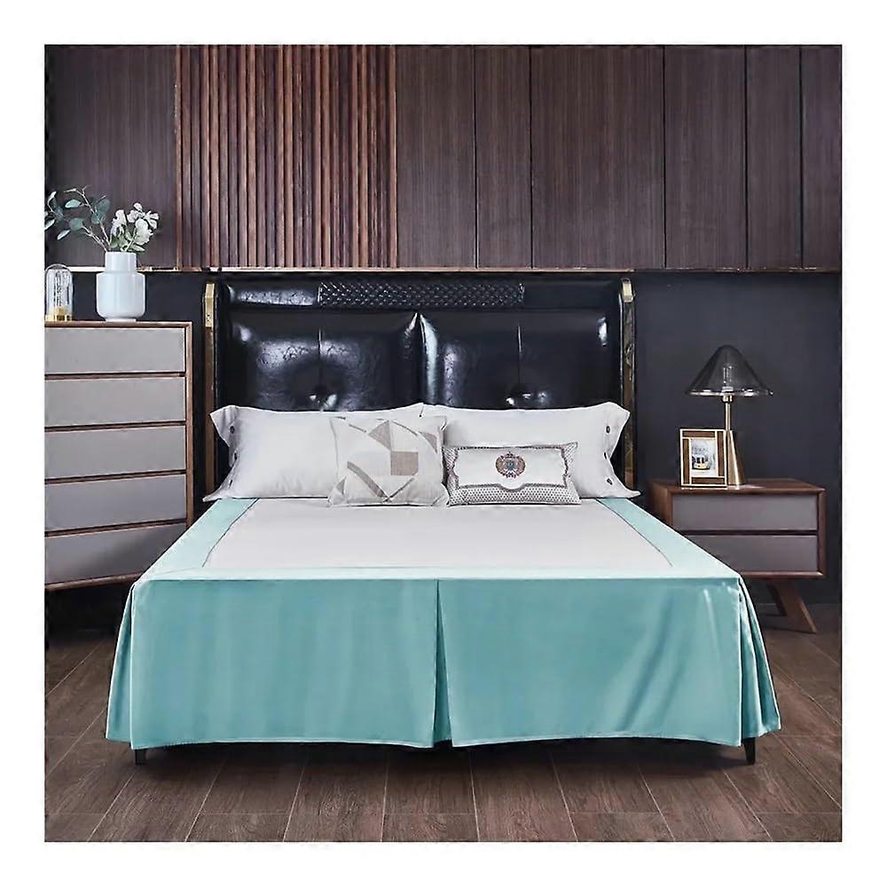 Brushed Solid Color Bed Skirt with Open Corners for Home and Hotel, Double/King/Queen Size, 137 x 190 x 38 cm (CQ005-39)