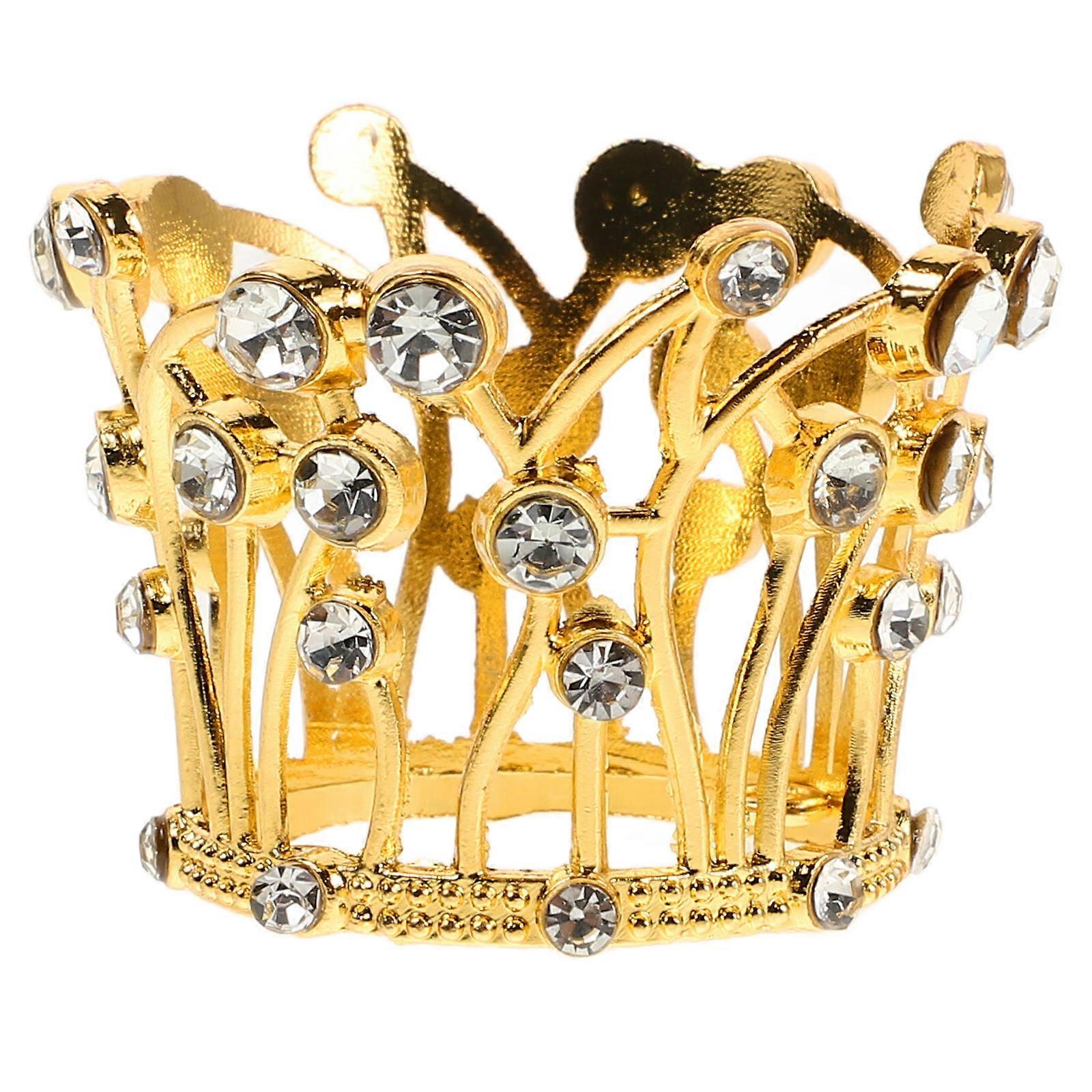 Handcrafted Mini Crown Tree Topper Birthday Cake Decorations Holiday Parties Supply 1Pack