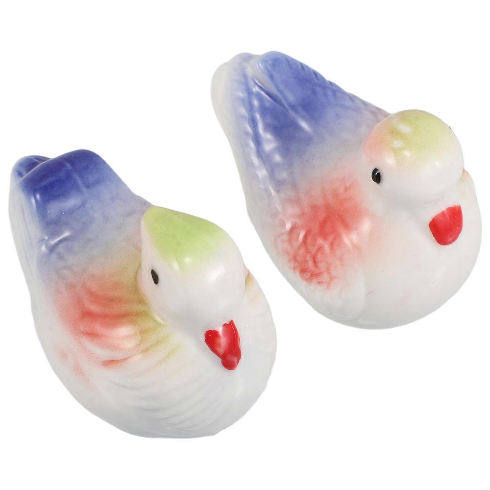 Chopstick Rest Ceramic Tableware Holder For Home Kitchens Decoration MultiColored 500X350X300CM DuckShaped Bonsai Design 2Pcs