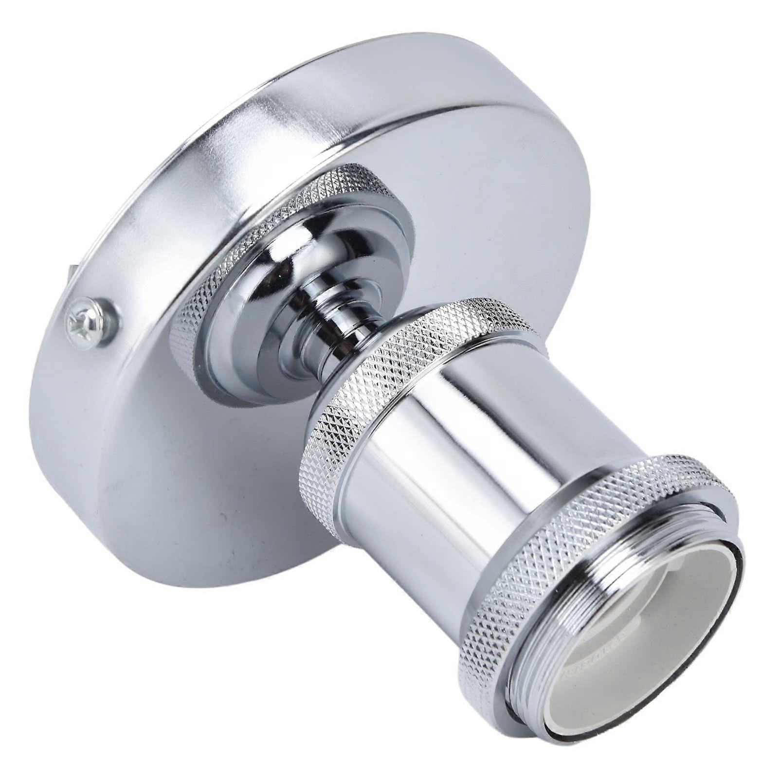 Vintage E26 E27 Aluminum Ceiling Light Holder for Kitchen Bedroom (Silver)