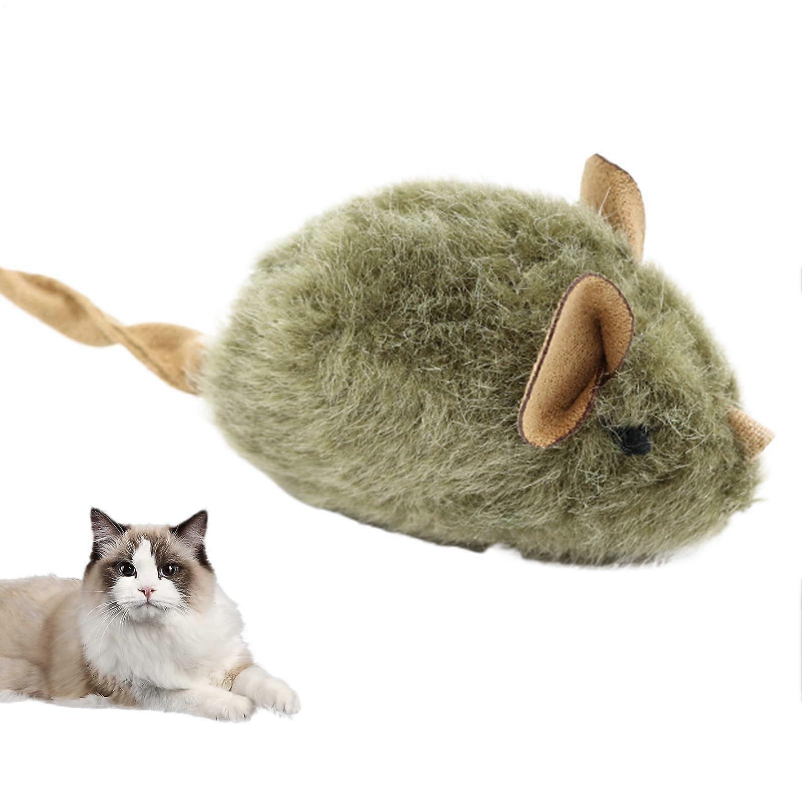 Cat Mouse Toys Plush Squeaking Interactive Self-Play Kitten Chew for Indoor Cats