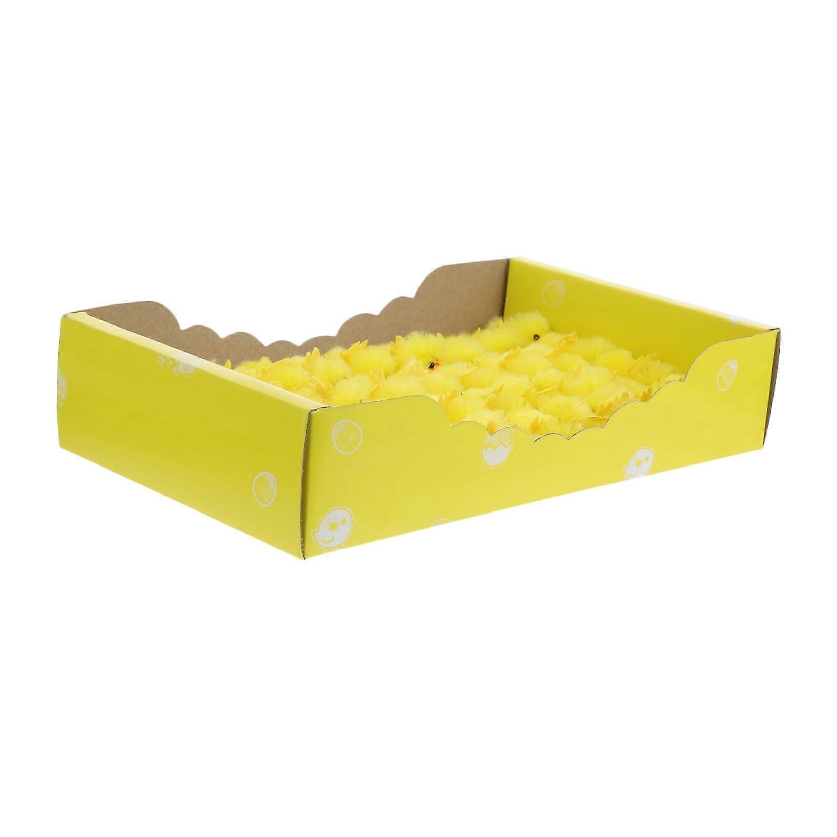 Realistic Easter Chicks 36-Pack Mini Plush Chicks Yellow Soft Ornaments For Easter Party Decor