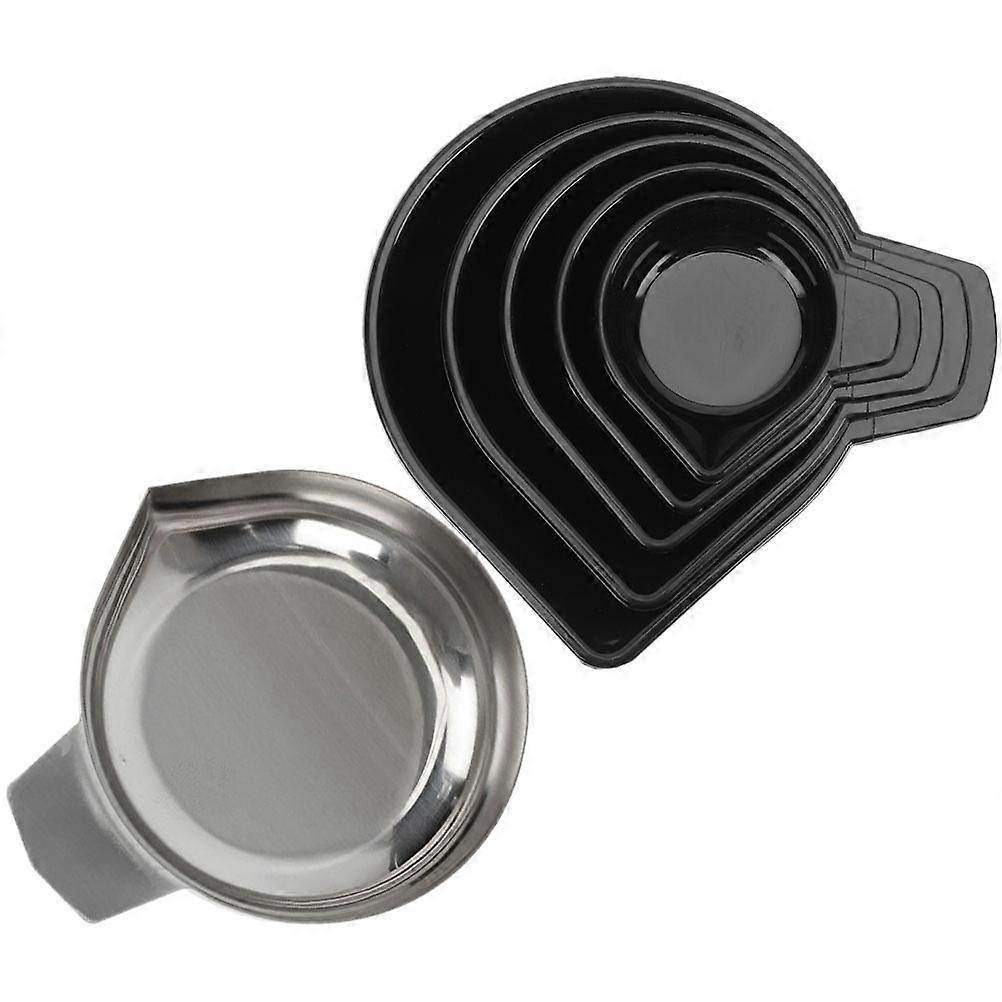 Stainless Steel Scale Trays (6pcs) Scratch Resistant, Stackable Weighing Dishes for Food, Jewelry & Small Items Easy to Clean & Store