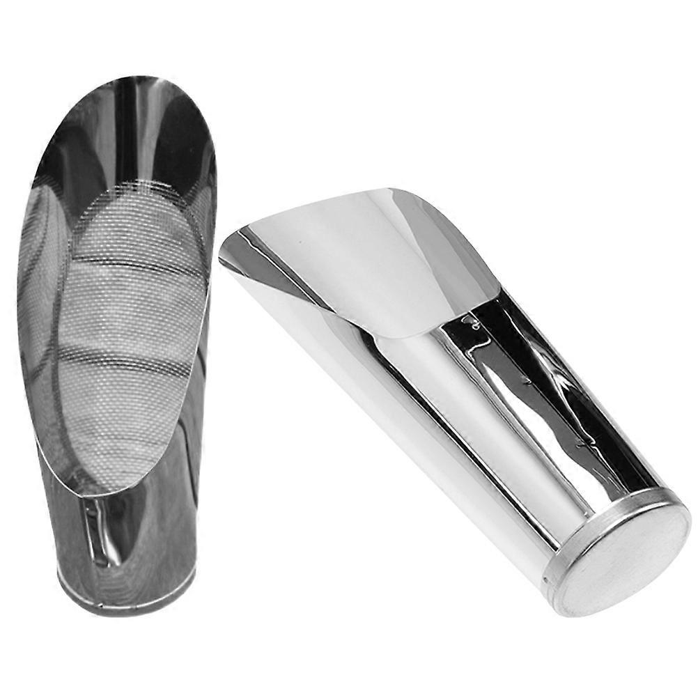 Garden Planting Tool 2Pcs Silver Stainless Steel Sifter Design for Food Serving