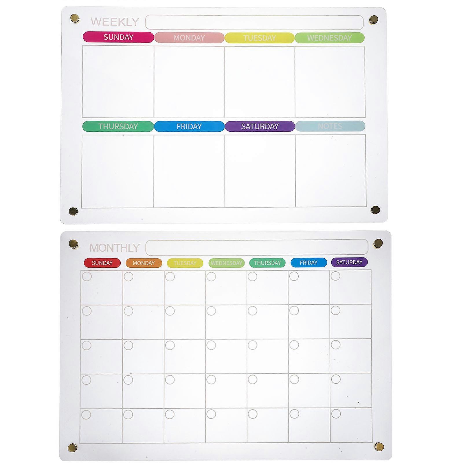 Desk Gadgets Memo Board Magnetic Display Message Sharing 43.00X30.00X0.40CM Golden Erasable Weekly Planning 1Set