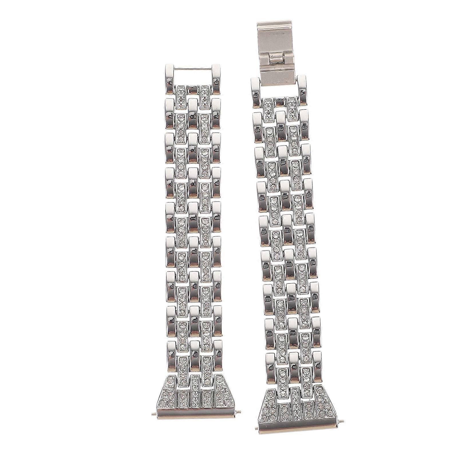 Glitter Material Watchstrap Compatible with Galaxy Watch 5 Active 4 5 Round Links Modern Special Events 1 Piece