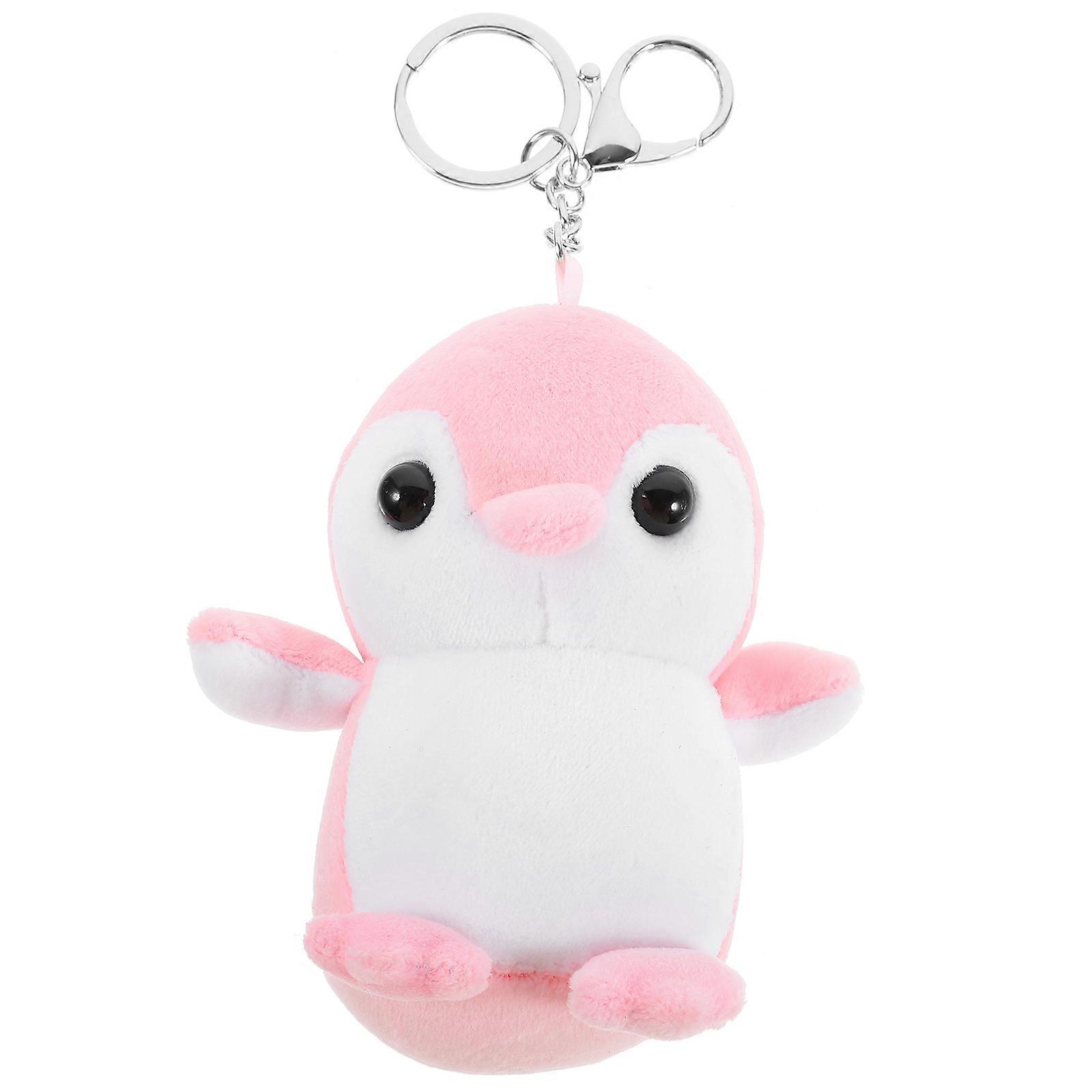 Keychain Decoration Cute Pendant Keychain Creative Design Plush Pink 4.8×4.3×2.8in Key Decoration 1Pcs