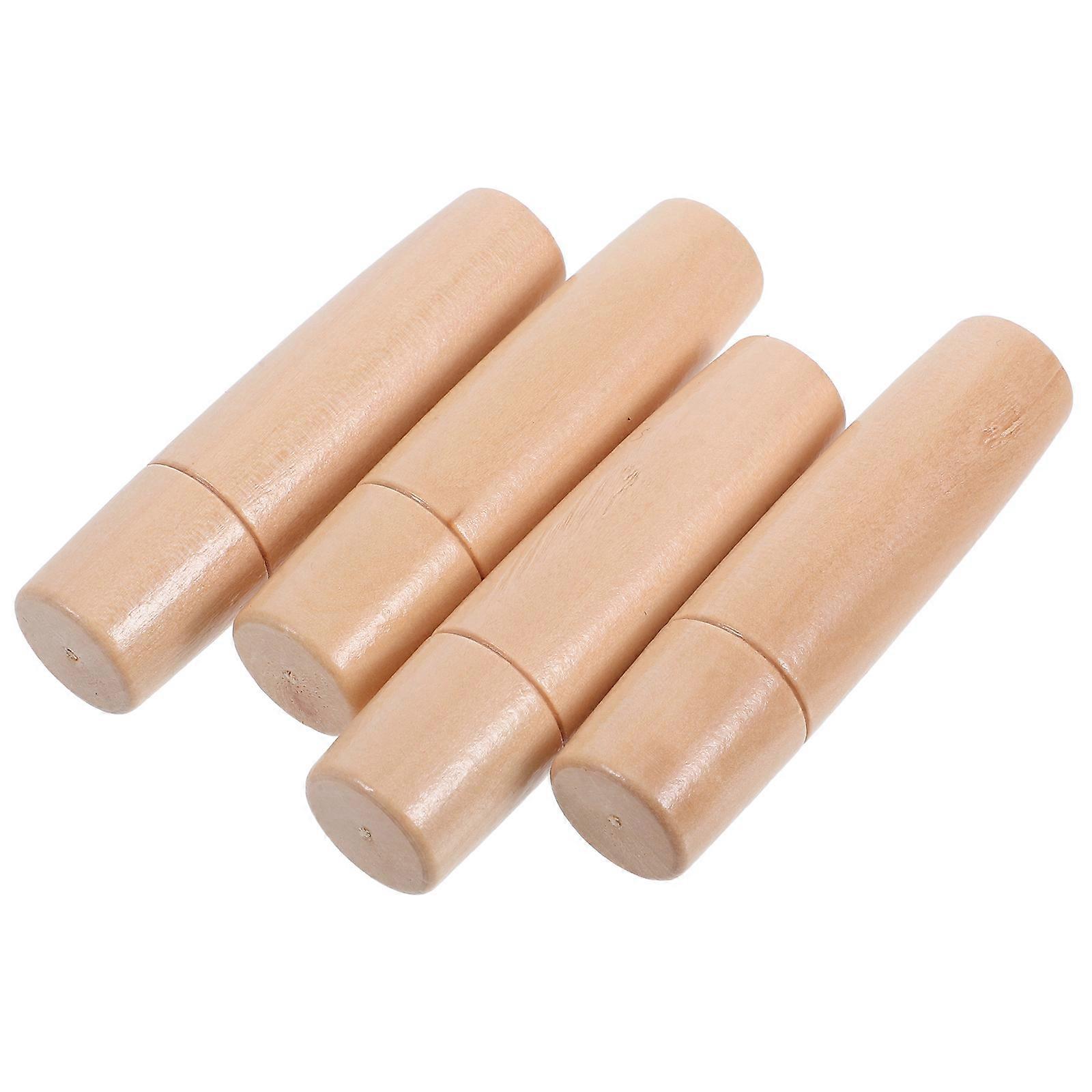 4pcs Varnished Heat Resistant Solid Wood Grill Replacement Handles with Ergonomic Design for Safe and Comfortable Barbecue Cooking