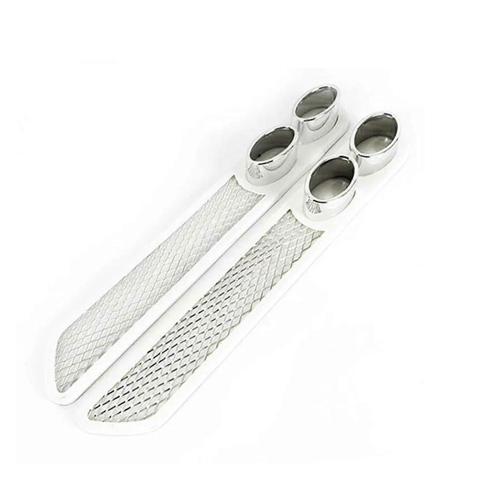 Universal Exhaust Tip Decoration for Volvo XC90 - White Chrome Finish, Stylish Design, Easy Installation, Compatible Accessory