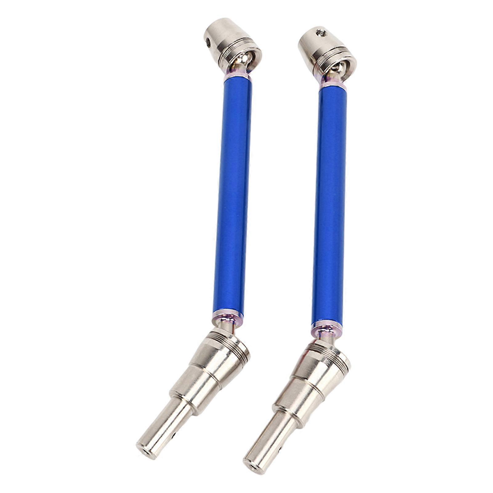 2Pcs Metal Steel Front Rear Axle Drive Shaft CVD for Arrma 1/10 Series Remote Control Car Models Blue 