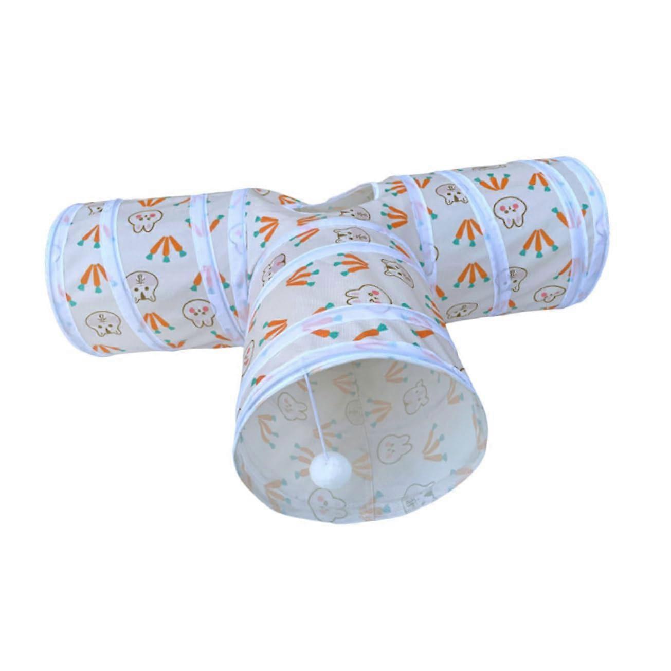 Foldable Pet Play Tunnel for Indoor Cats, Cat Toy for House Cats, Indoor Cat Tube, Kitten Tunnel with Soft Plush Round Wire Frame