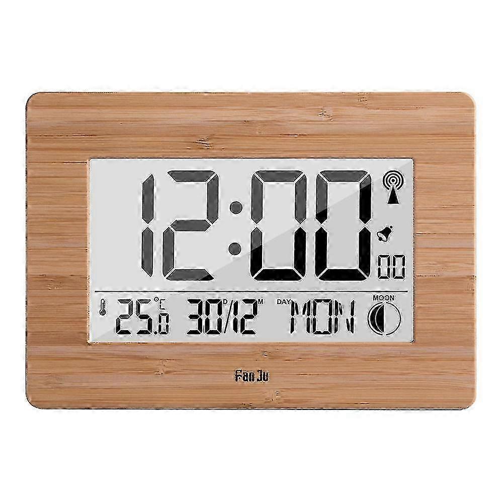 2025 Temperature And Humidity Wall Clock Digital Alarm Clock Weather Forecast Multi-function Radio Clock