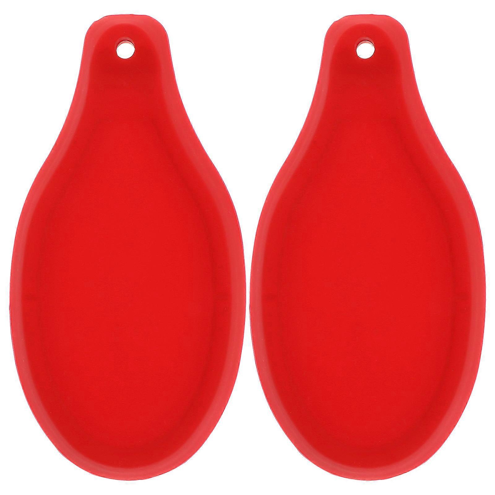 Silicon Spoons Holder For Stove Silicone Storage Pads Transfer Multifunctional 2Pcs