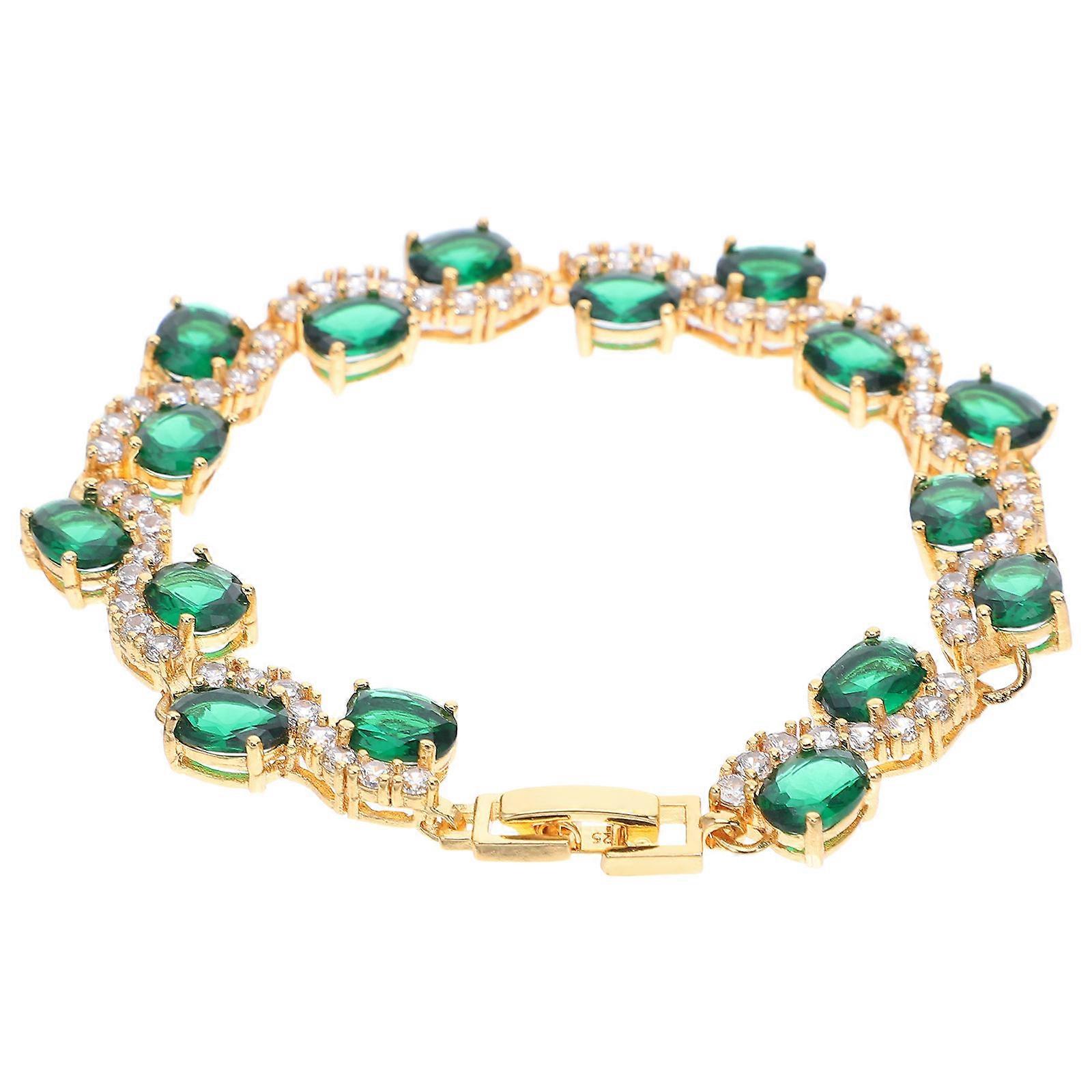 Here's a refined and compelling product description for your **Luxury Green Zircon Bracelet**:
✨ **Luxury Green Zircon Bracelet for Women – ,