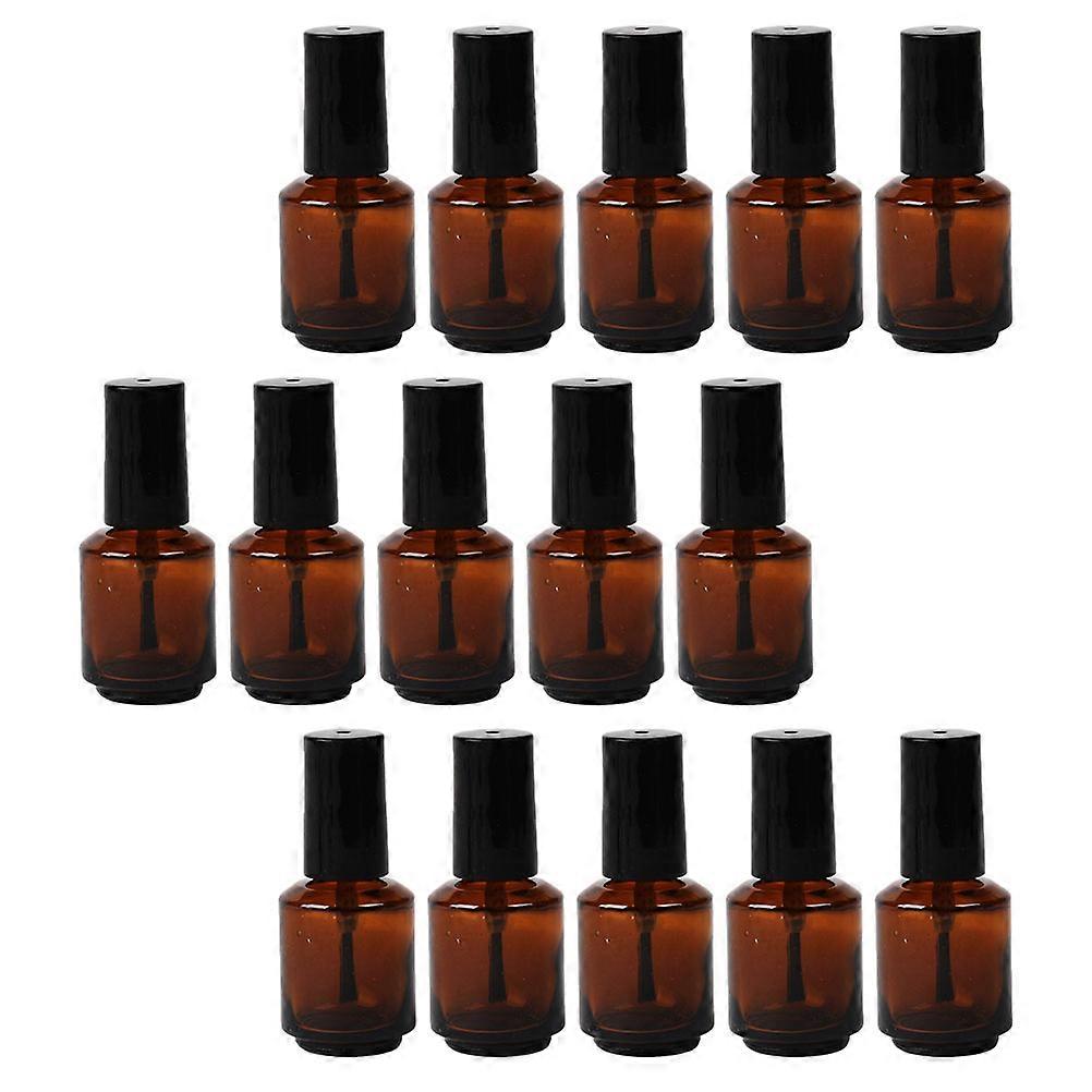 Chocolate Colored 15Pcs 15ml Mini Empty Nail Polish Bottles For DIY Enthusiasts And Women Ideal For Mixing Colors And Repackaging