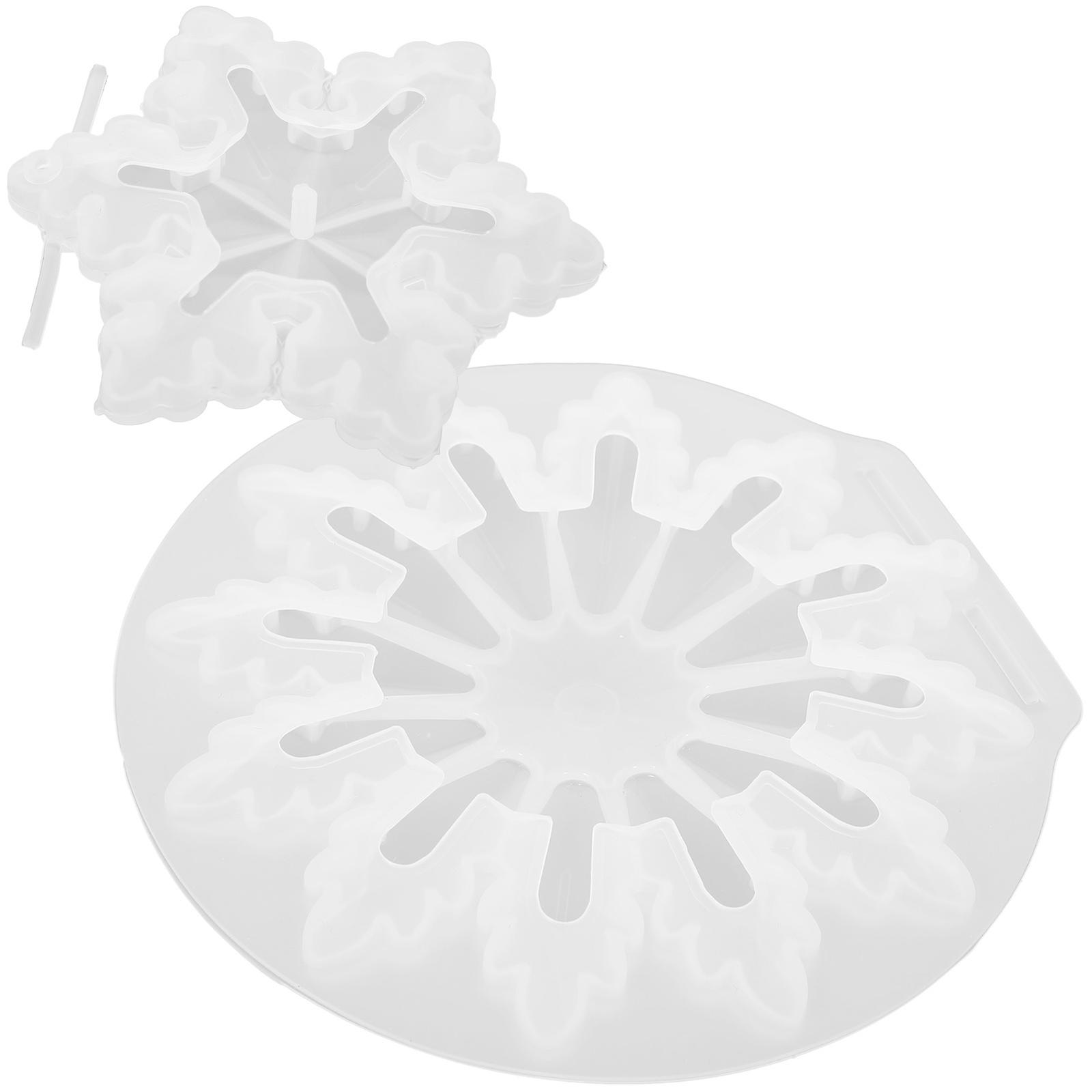Holiday Silicone Molds For DIY Crafts Making With Snowflake Design Perfect For Christmas Ornaments 11X11cm In Classic White Color 2Pack