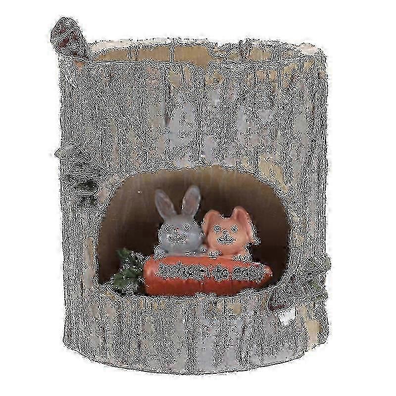 Easter Stump Decor, Whimsical Home & Garden Easter Decoration