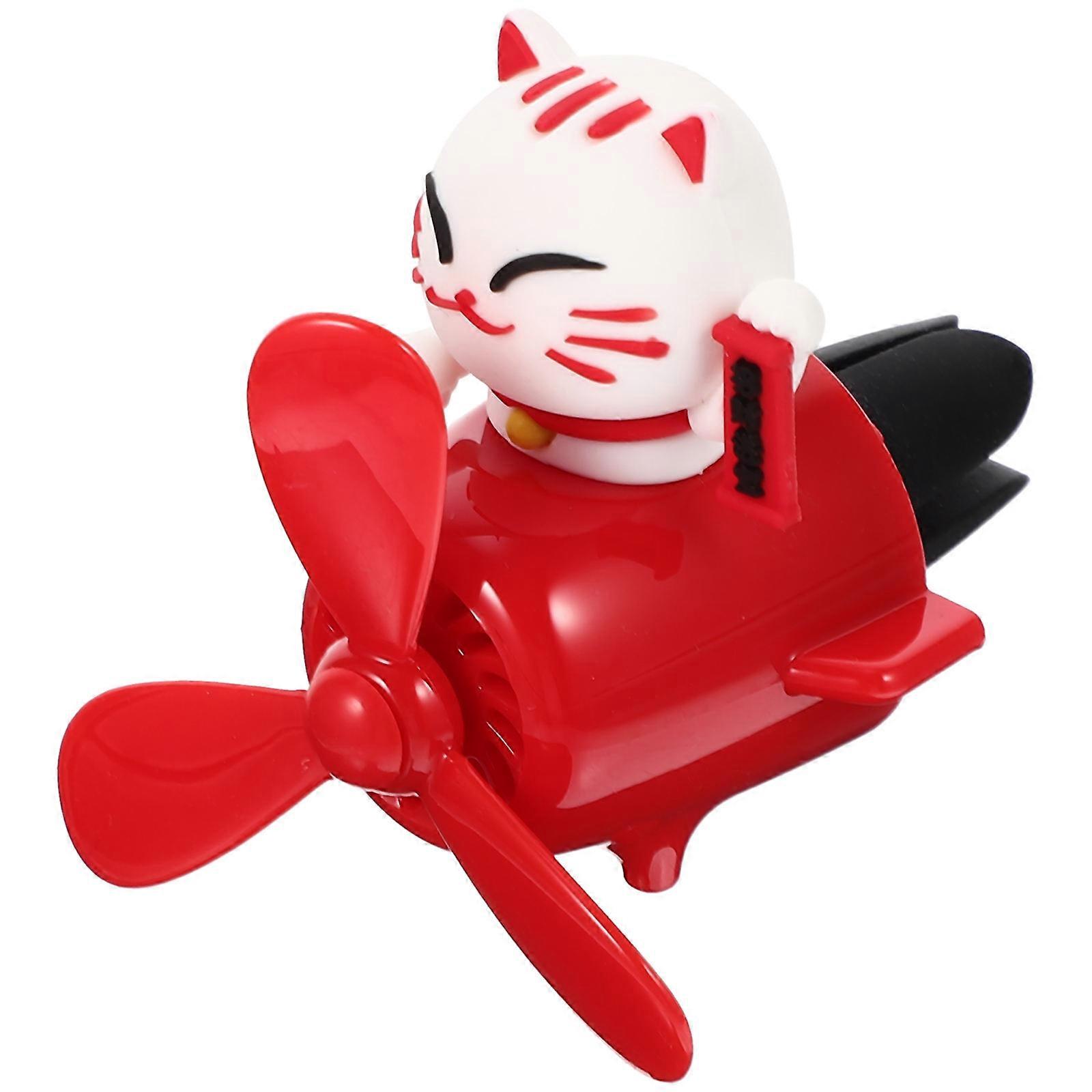 Cartoon Decor with Rotate Fans Design for Car Vent Clip ABS Material Lovely and Adorable 6 x 4 inches