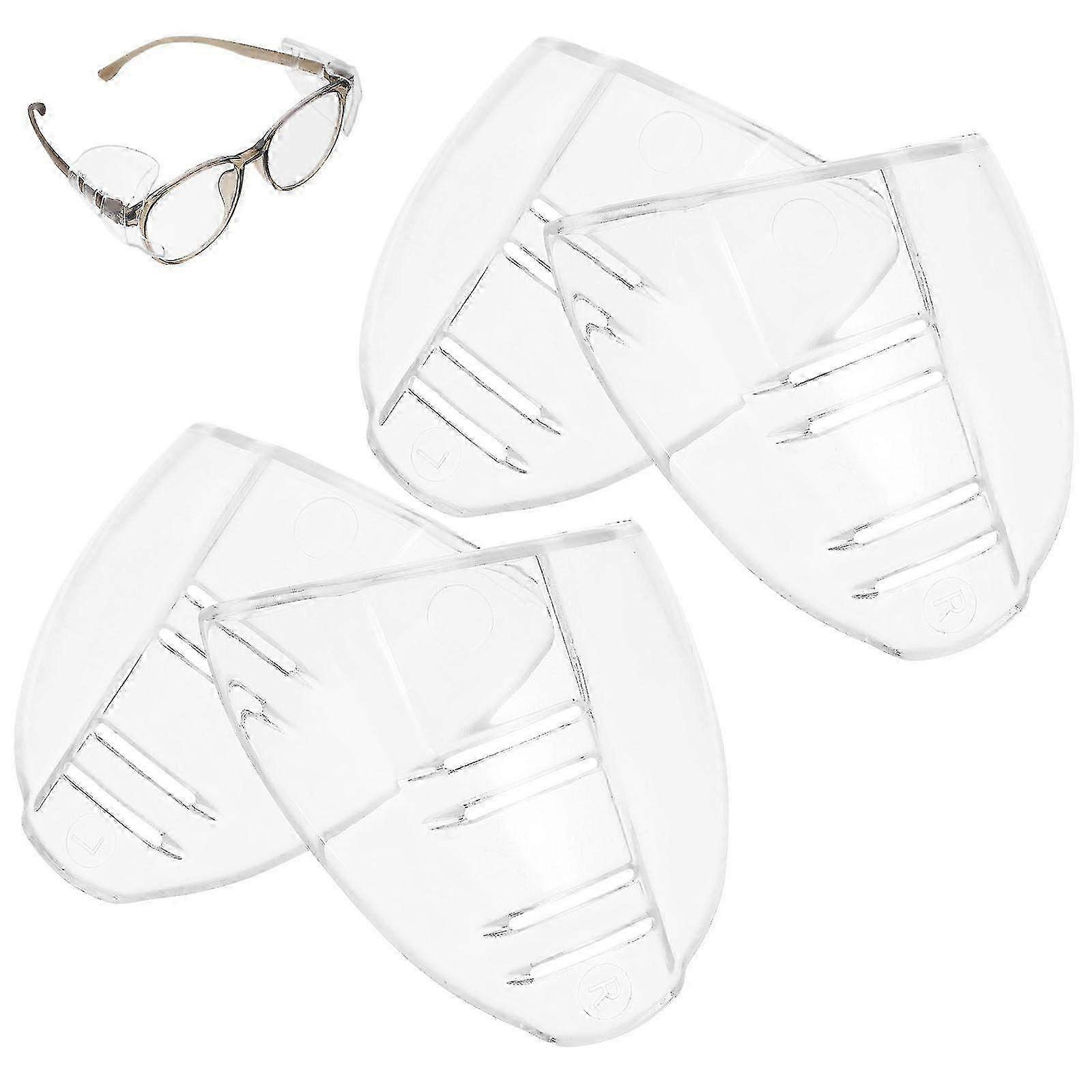 2 Pairs of Clear Eyeglasses Side Shields Protective Flexible Eyeglasses Side Shields