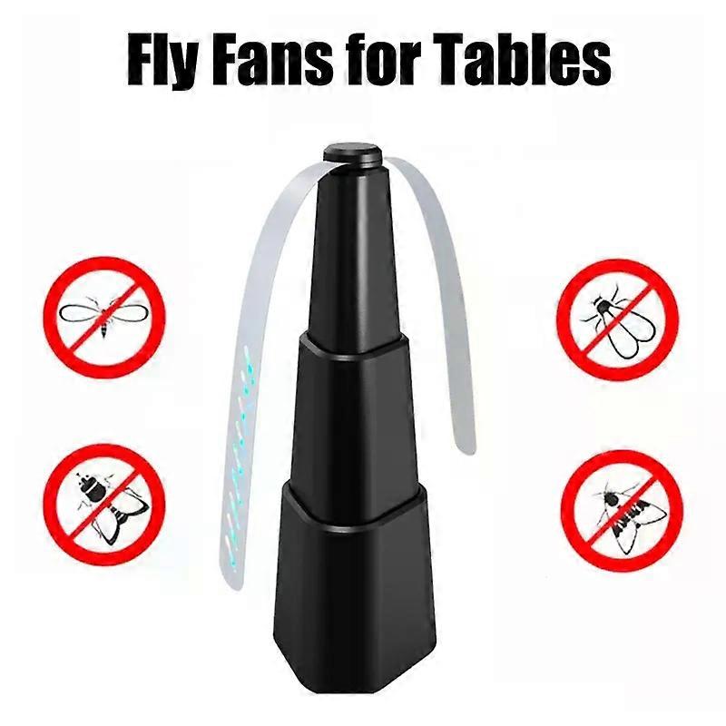 Table Fly Fans Table Top Repeller Wasp Fan for Indoor Outdoor Dinner Party BBQ Multifunctional Fly Spinner for Deterrence