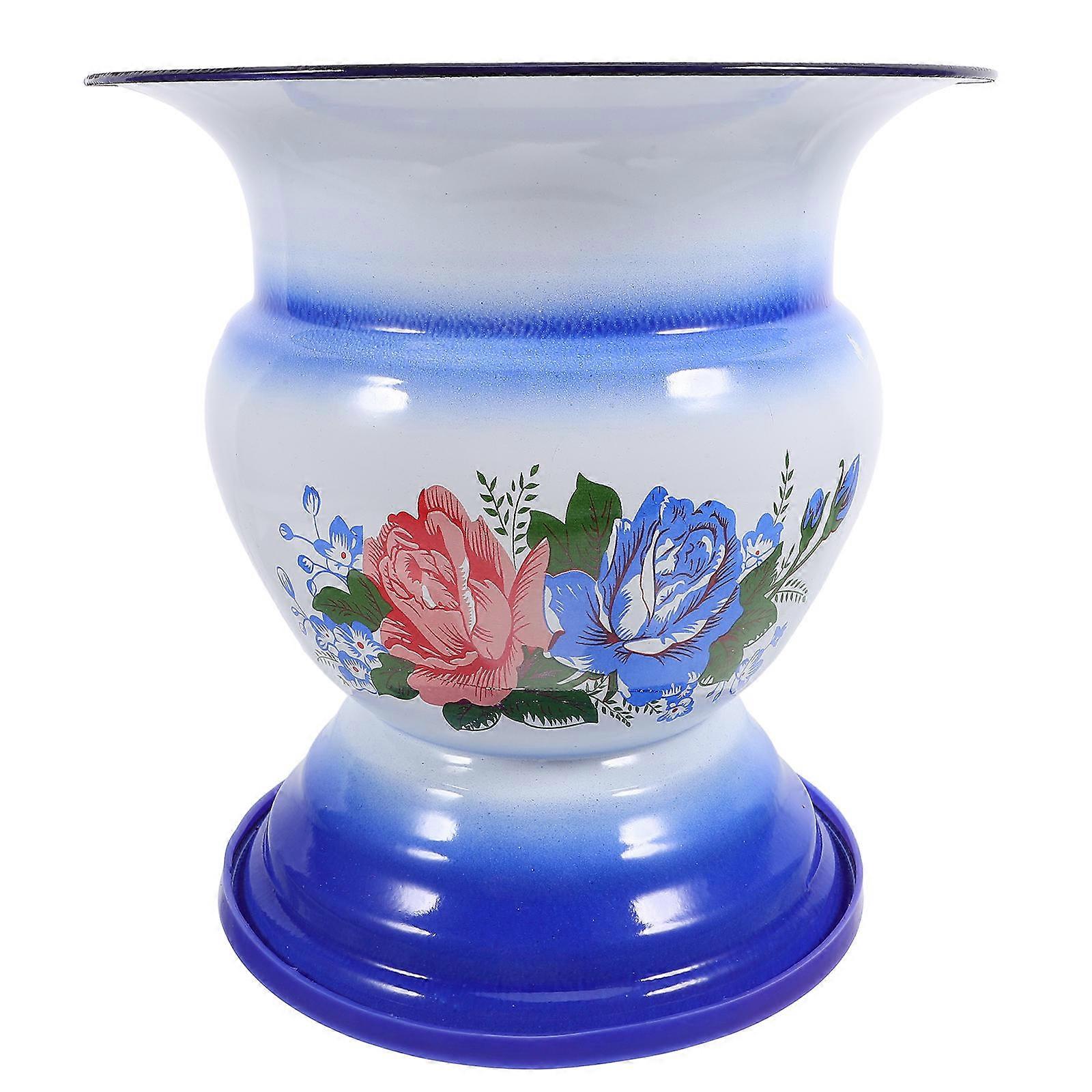 Enamel Toilet Bowl with Chinese Style Design Great for Home Use and Travel 1Pc