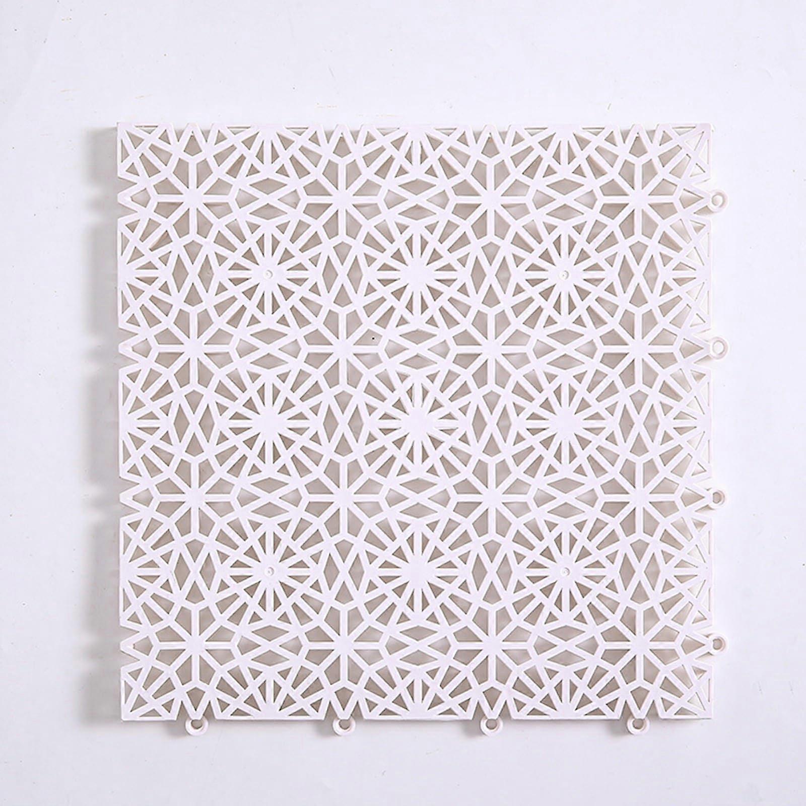Interlocking Rubber Floor Tiles, NonSlip Drainage Mats, Waterproof Modular Deck (Style5) 6pcs