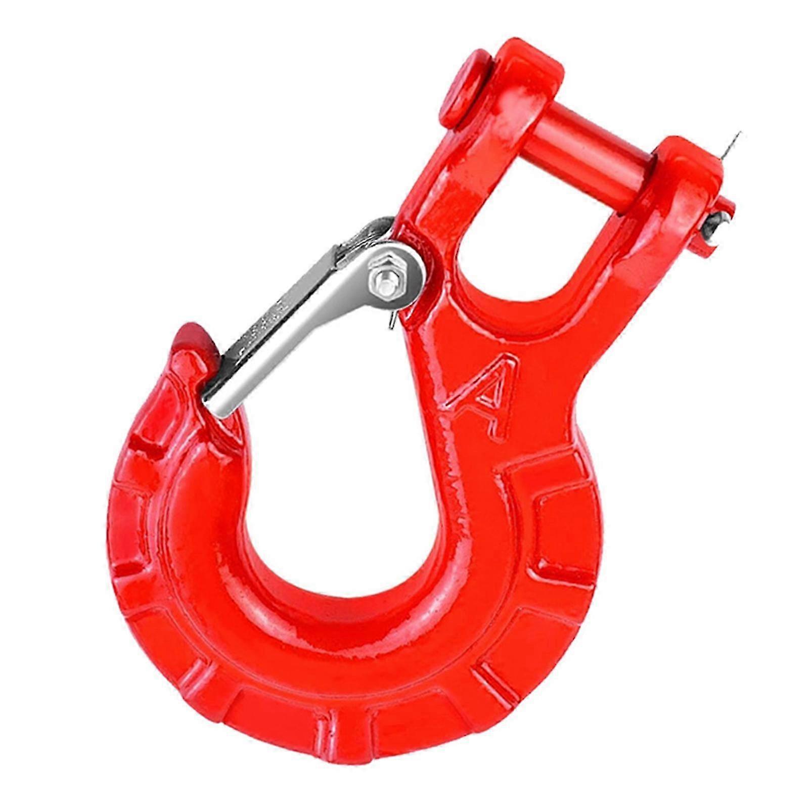 3/8Inch Safety concatenation Hook Clevis Slip with Latches Grade 70 Alloys Steel 6613lbs for Trailer Truck