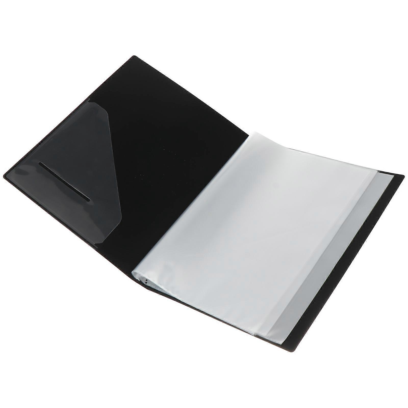 Durable Plastic for Office Use with 40 Pockets A4 Size Black