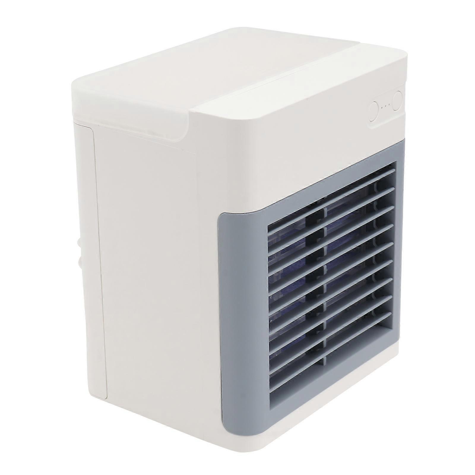 Cooling Mini Desktop Air Conditioner Portable Use ABS White 1Pcs