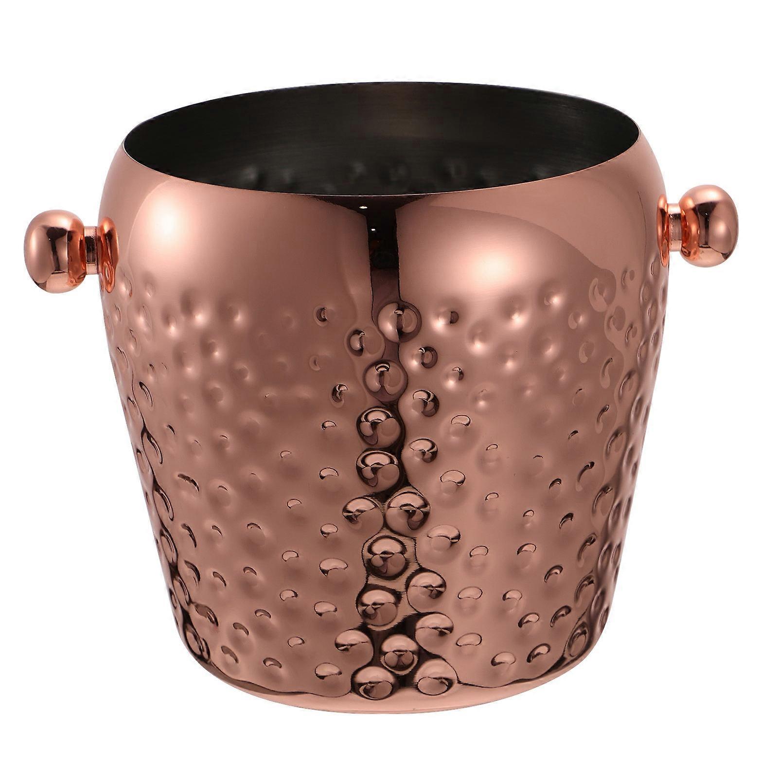 Drinks Bucket For Party Buffet Or Cafe Ice Storage Round 1Pcs With A 1L Capacity In Golden Color