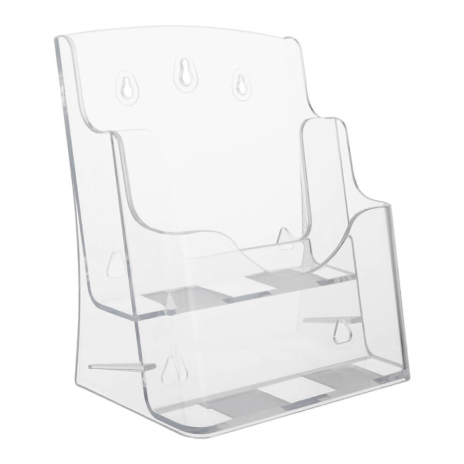 Transparent Acrylic Literature Holder Multi-Tier Display Stand for Document Organizing 1Pcs