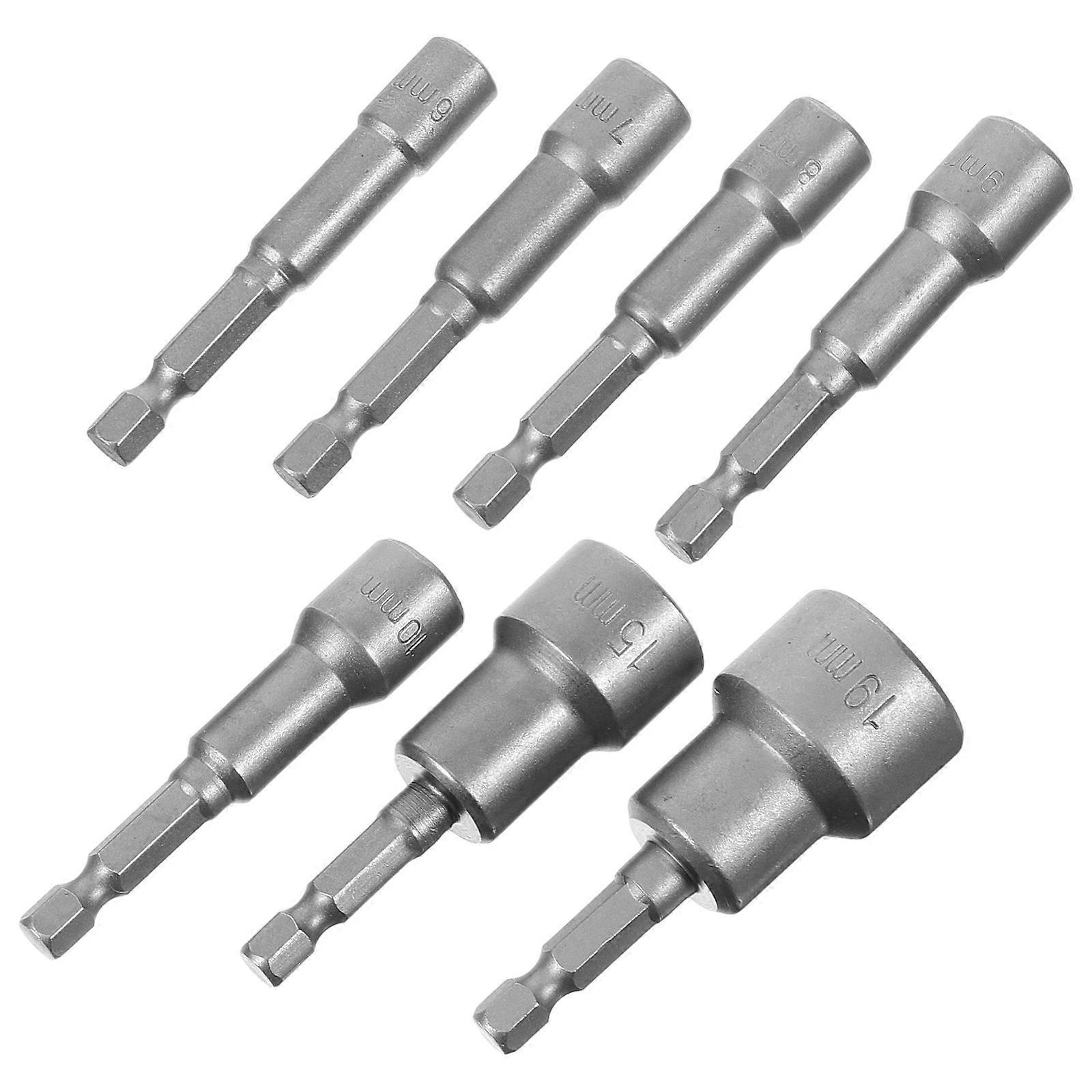 Drill Bit Socket Tool Set For DIY Enthusiasts Suitable For Repairs And Maintenance Featuring Bolt Extraction In 7Pcs Carbon Steel