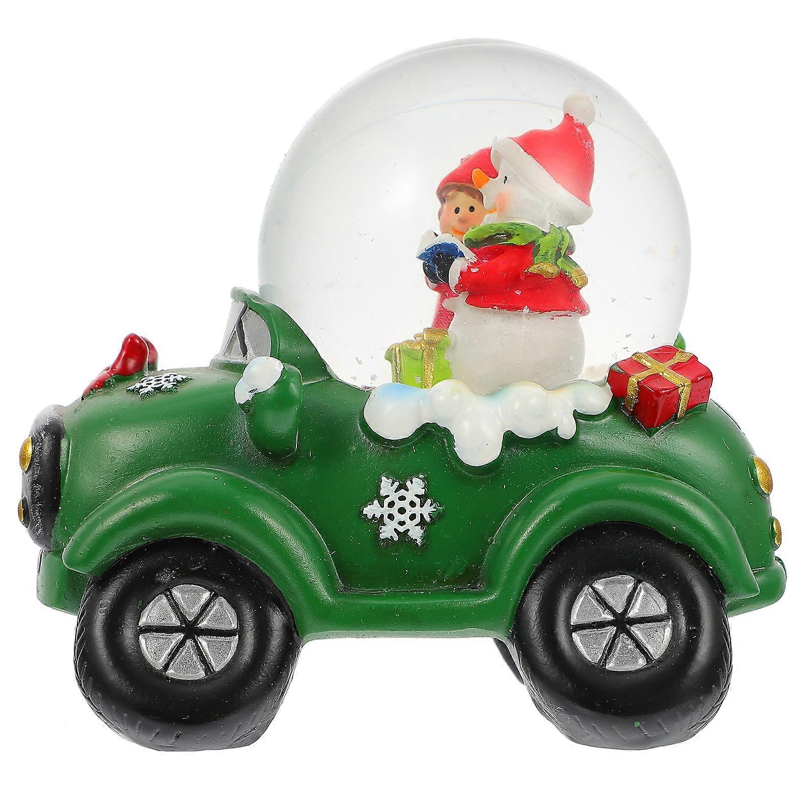 Decorative Desktop Ornament Glowing Crystal Ball Fashionable Holiday Decoration 11.5x10.5cm 1Pc