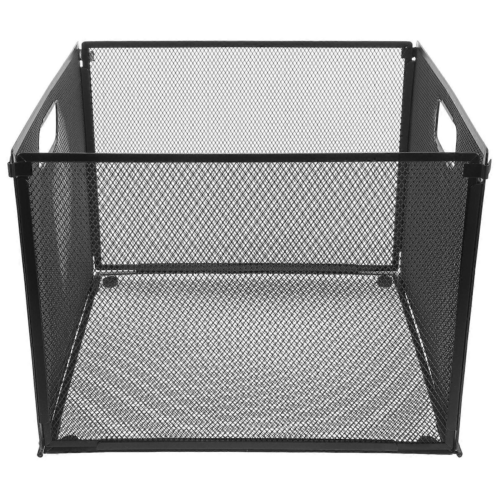 Mesh File Organizer For Document Storage In Office Use With Foldable Design And Stylish Black Color 1Set