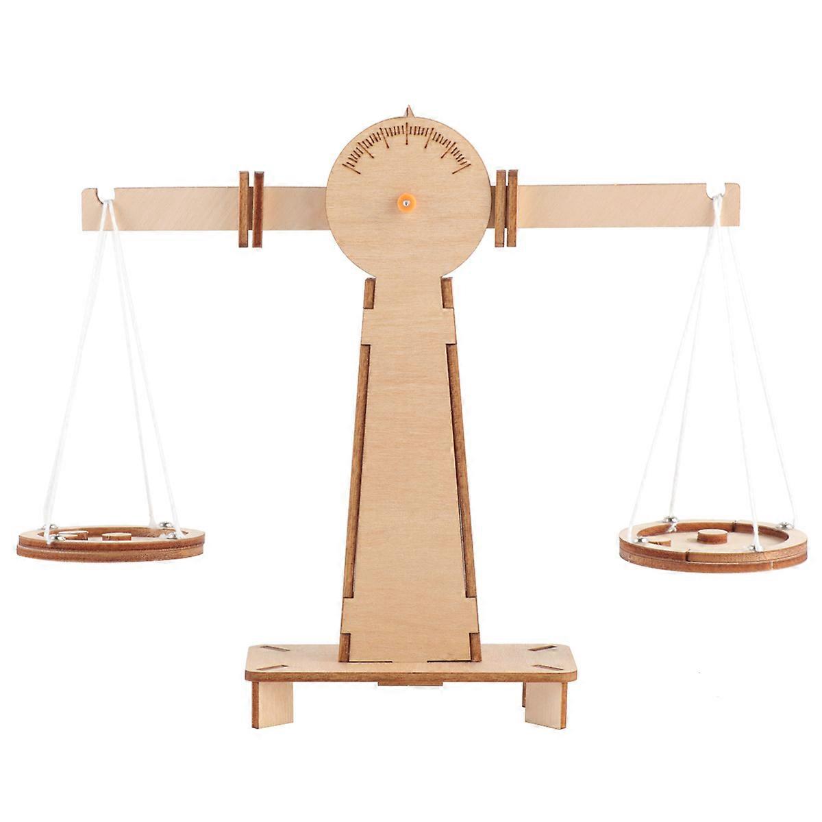 Wooden Balance Scale DIY Educational Weighing Tool for Parent Child Interactive Learning