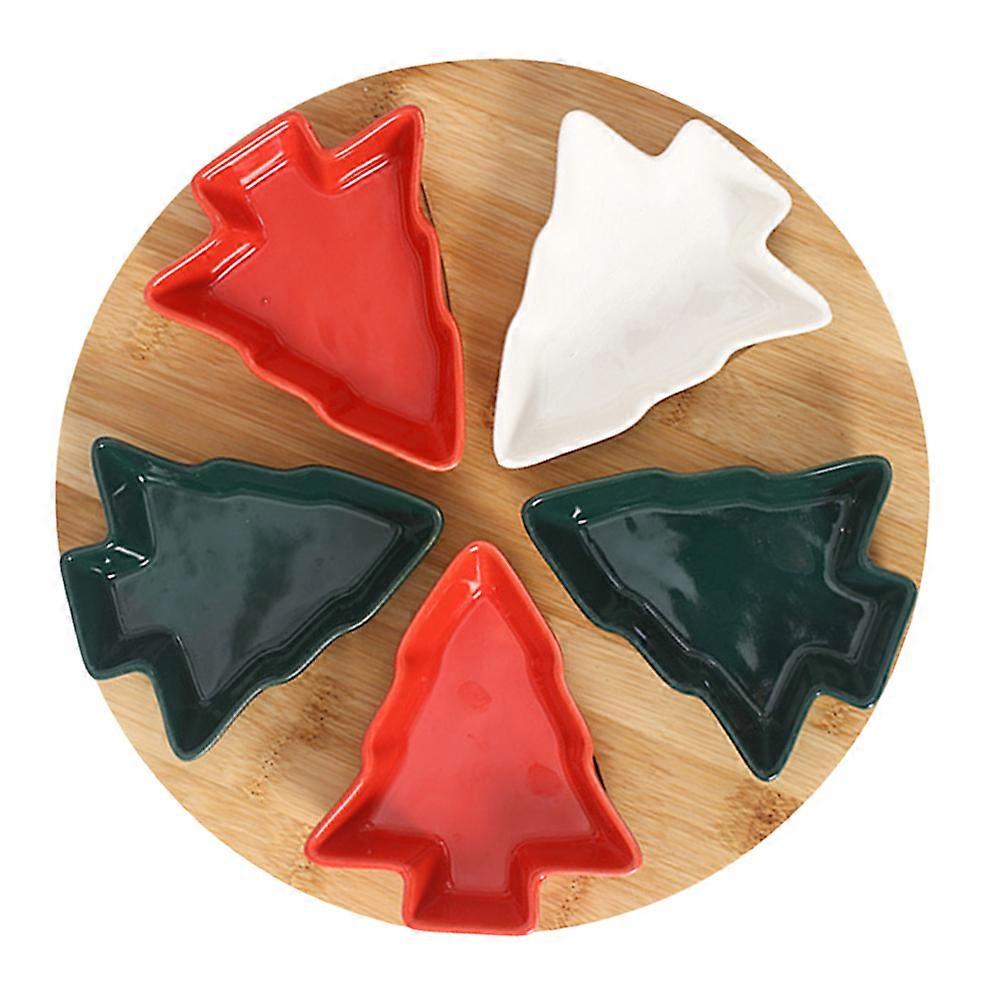 Tree Shaped Snack Dish Set For Family Gathering Assorted Color Ceramic And Serving Item