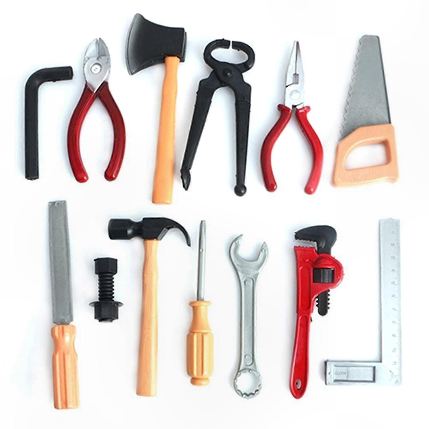 DIY Construction Toys Set - 13/14 Pieces Plastic Building Tool Kit for Creative Crafting Playset