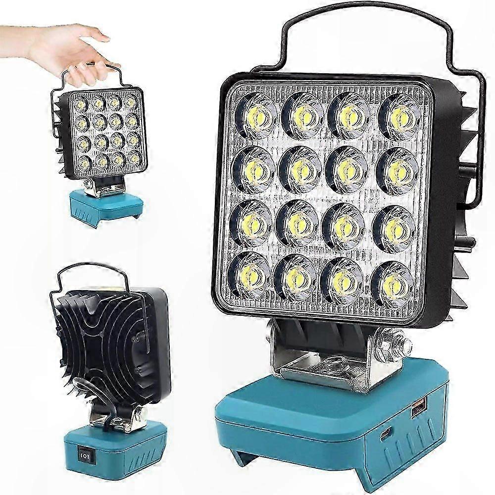 Cordless LED Work Light for 18V Batteries, Portable Construction Spotlight Tool