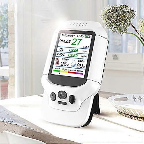 Air Quality Monitor Seven-in-One: PM2.5 PM10, TVOC, Ozone Concentration, Temperature Humidity, Natural Gas Detector