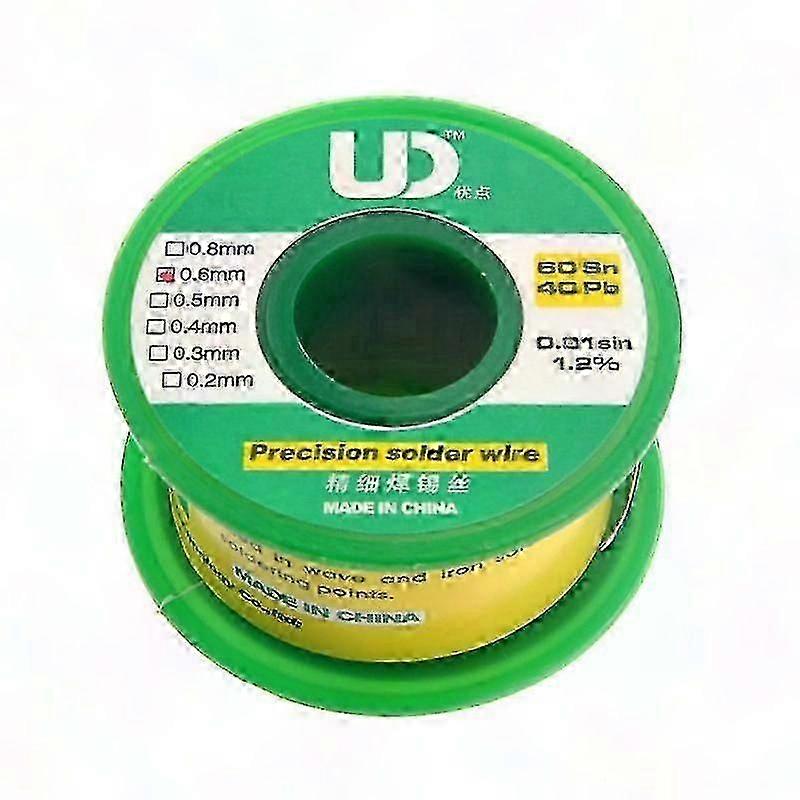 0.6mm Precision Solder Wire with Flux - Leaded Tin for Electronics Soldering