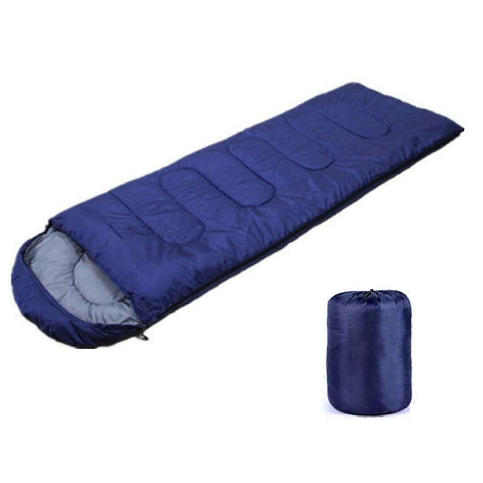 Comfortable Lightweight Warm Sleeping Bag for Camping and Indoor Use, Navy Blue, One Size, Versatile Backpacking Gear